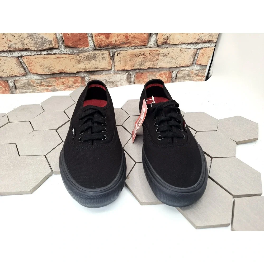 Vans Authentic Pro Triple Black Skateboard‎ Shoes Men 6.5 / Women 8 2010s Rare